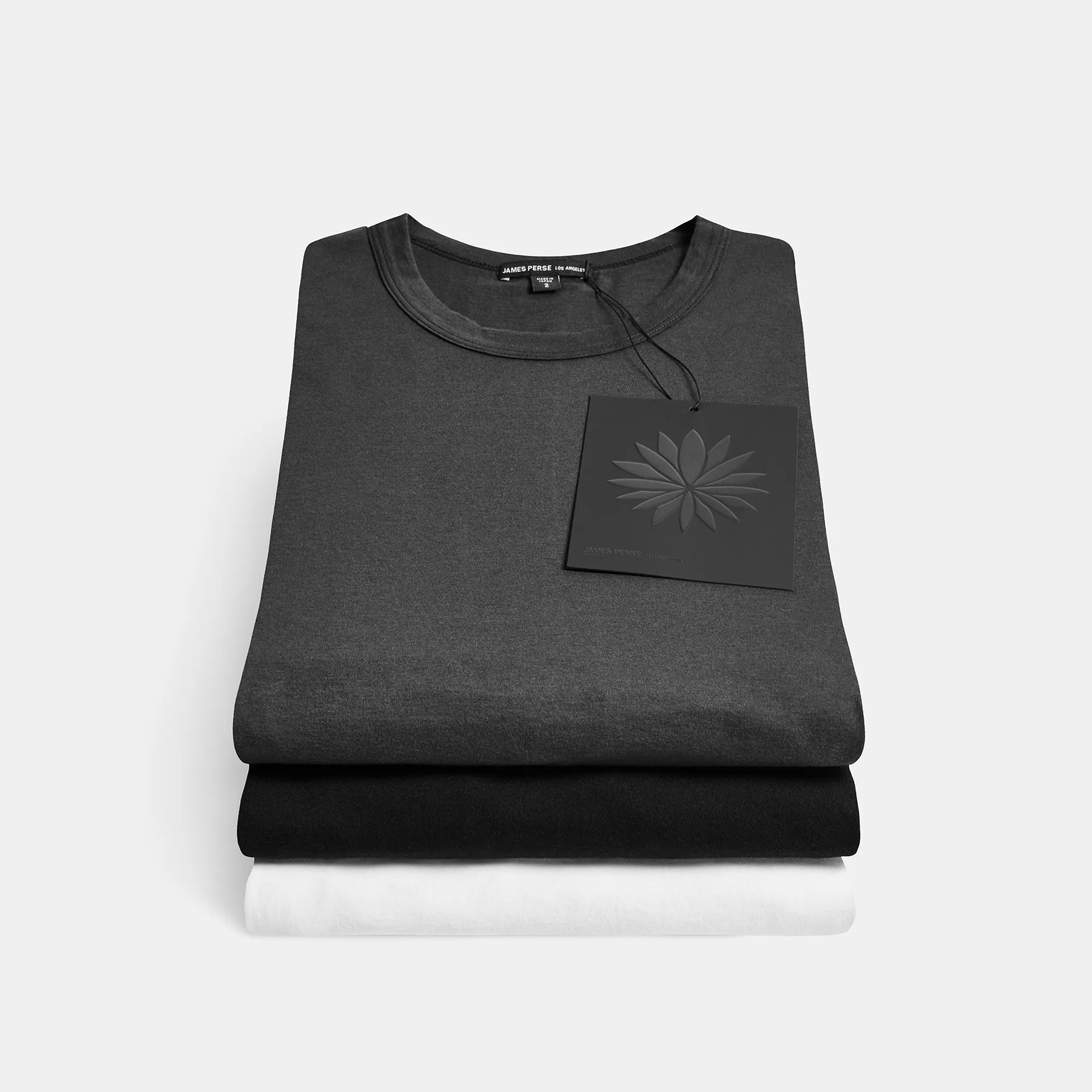 3 Pack Luxe Lotus Jersey Tee - Black/White/Carbon