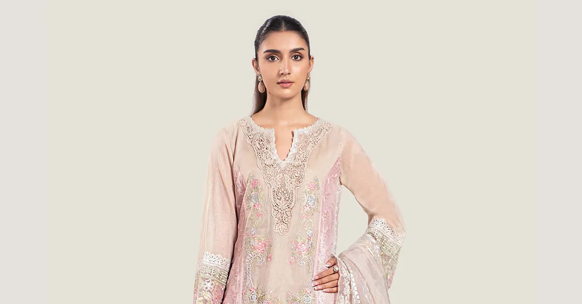 3 Piece Embroidered Yarn Dyed Suit | DW-EA24-21