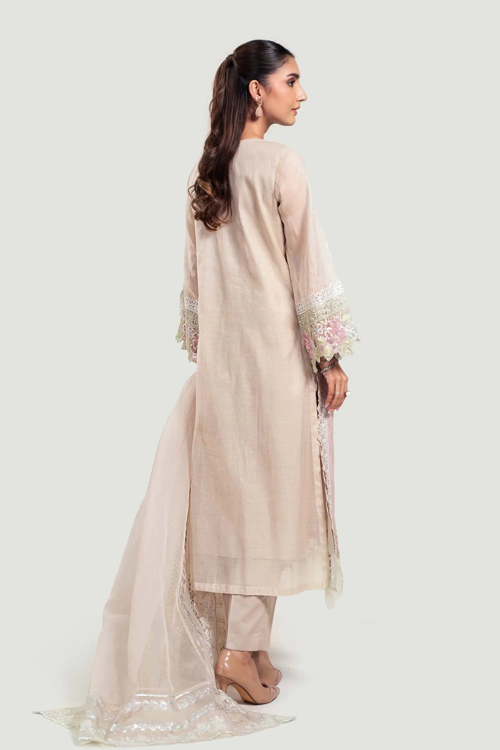 3 Piece Embroidered Yarn Dyed Suit | DW-EA24-21