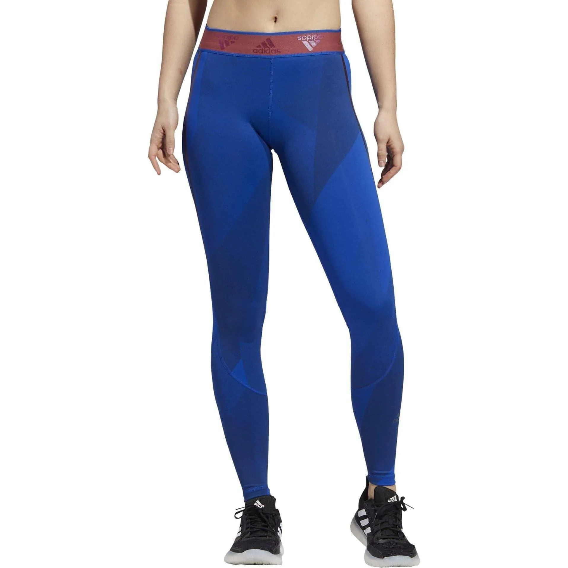 adidas AlphaSkin Graphic Womens Long Training Tights - Blue