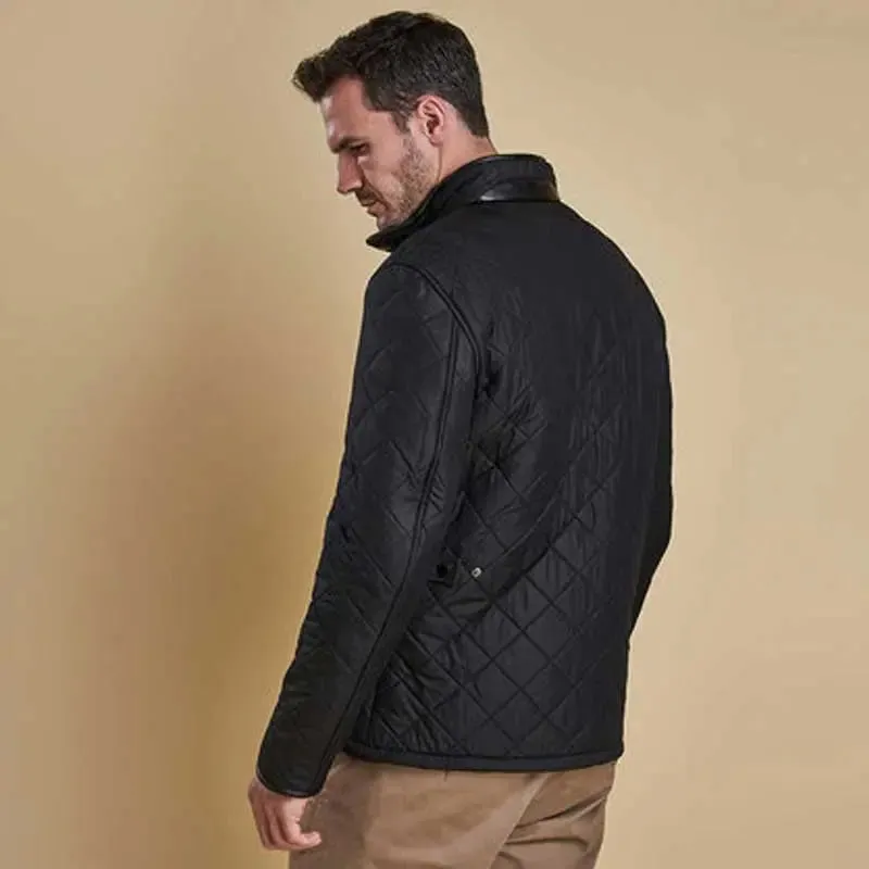 BARBOUR Powell Quilted Jacket with Fleece Lining - Mens - Black