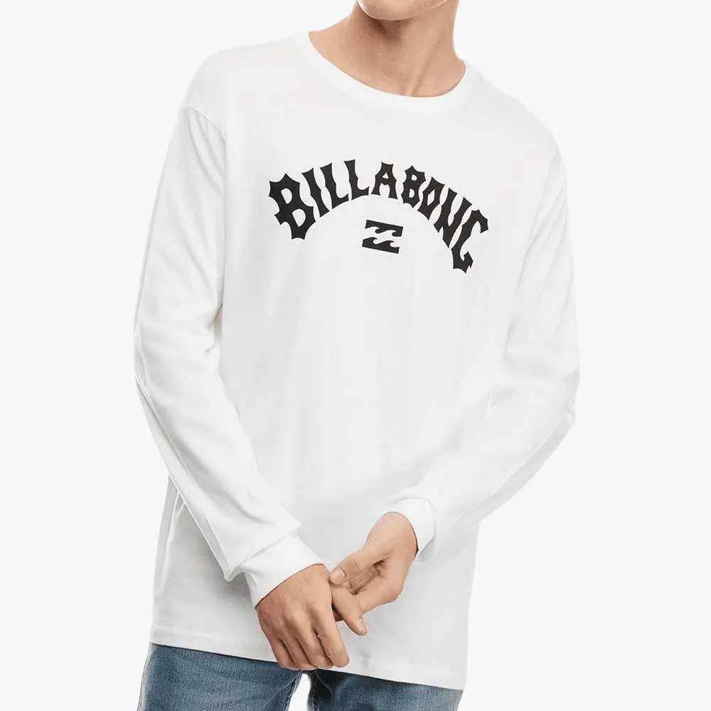 Billabong Mens Arch Waves Long Sleeve Tee White