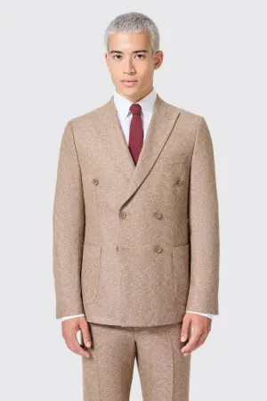 Goddard Slim Fit Brown Double Breasted Jacket