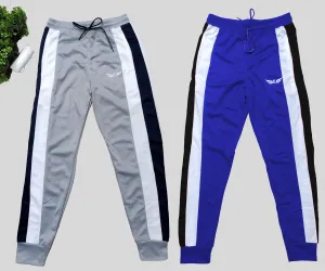 Men Colorblock Grey/Blue Joggers (Pack of 2)