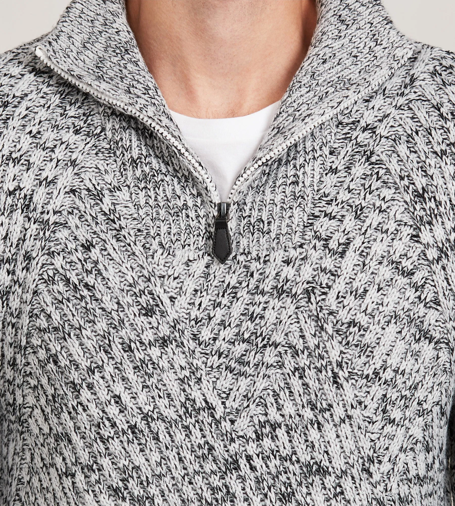 Modern Fit Long Sleeve Quarter-Zip Sweater