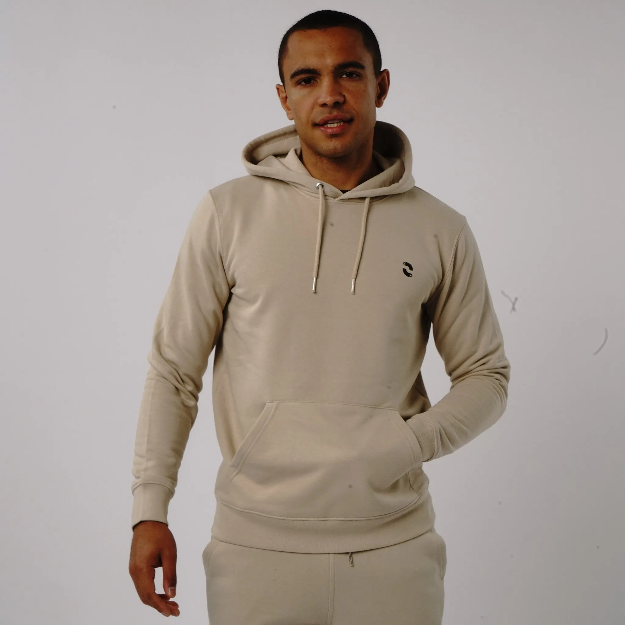 Omnitau Men's Prime Organic Cotton Hoodie - Dark Cream