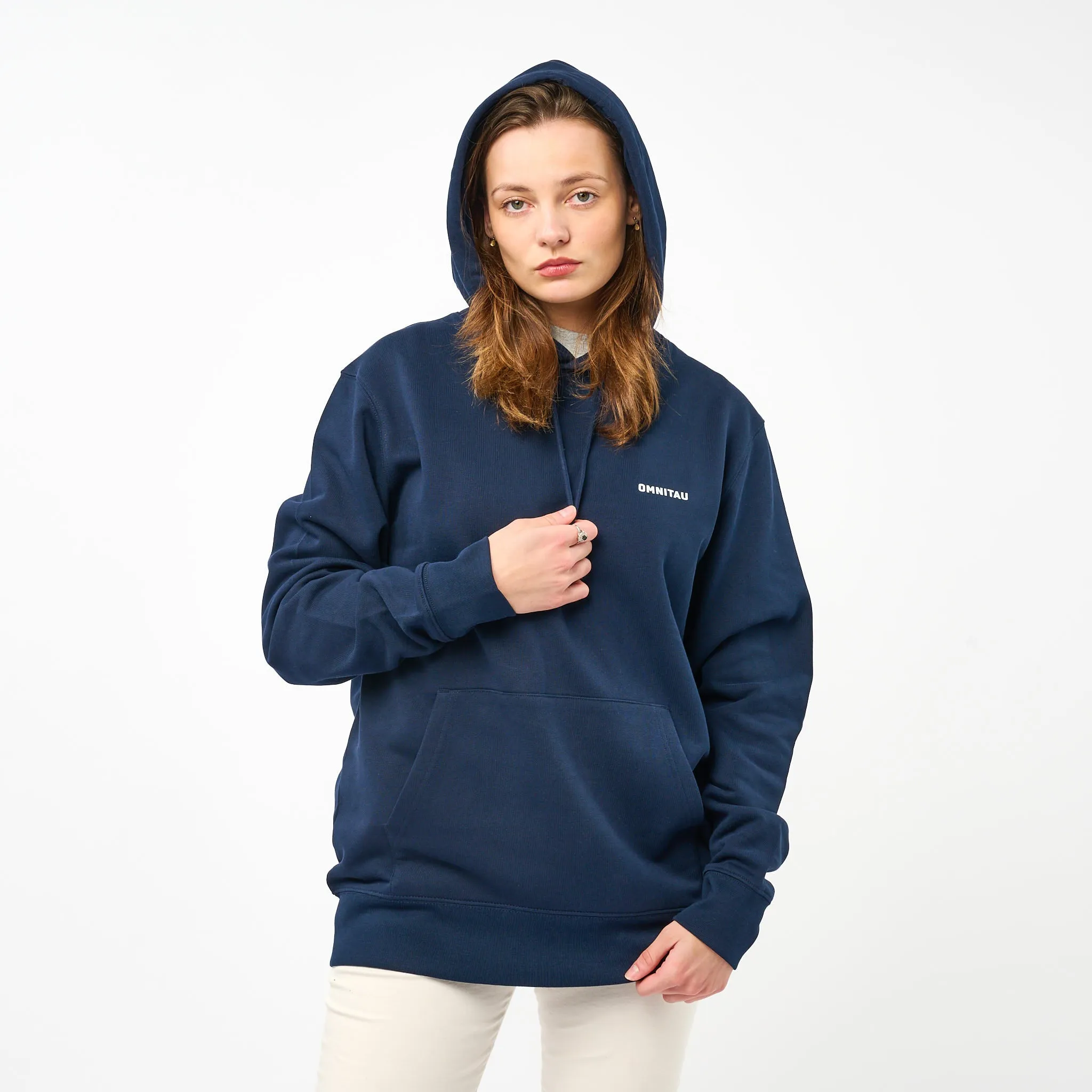 Omnitau Women's Muir Organic Cotton Medium Fit Hoodie - Navy