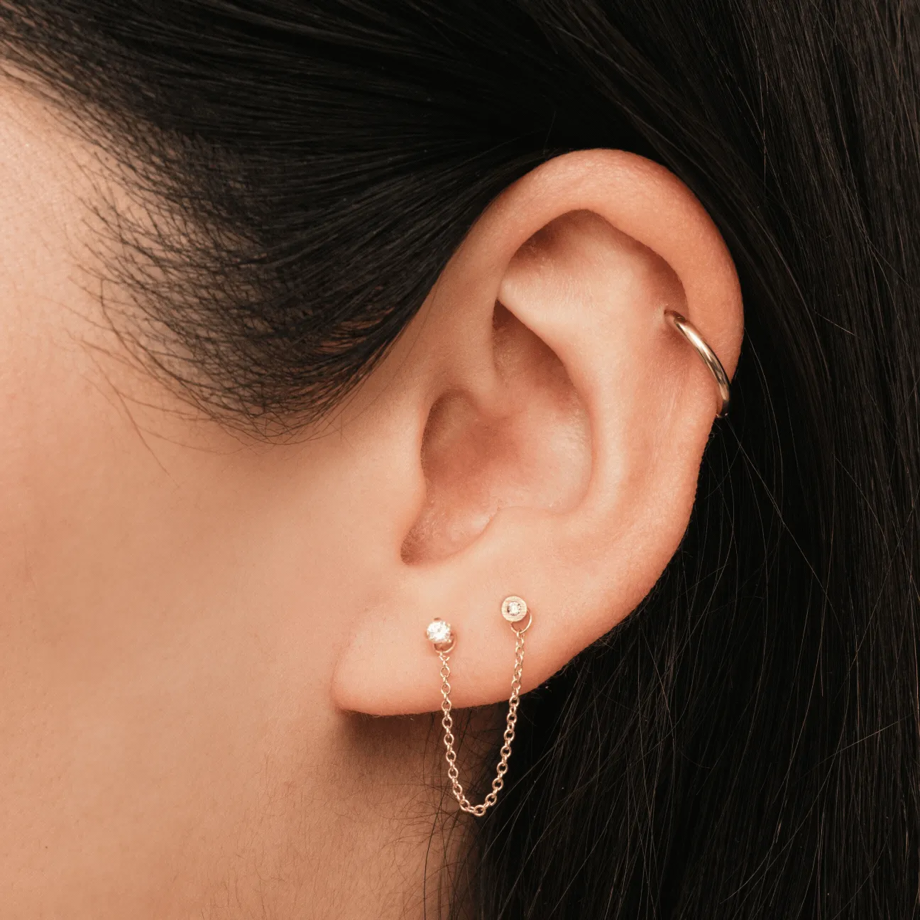 Pearl Stud w/ Hoop Jacket