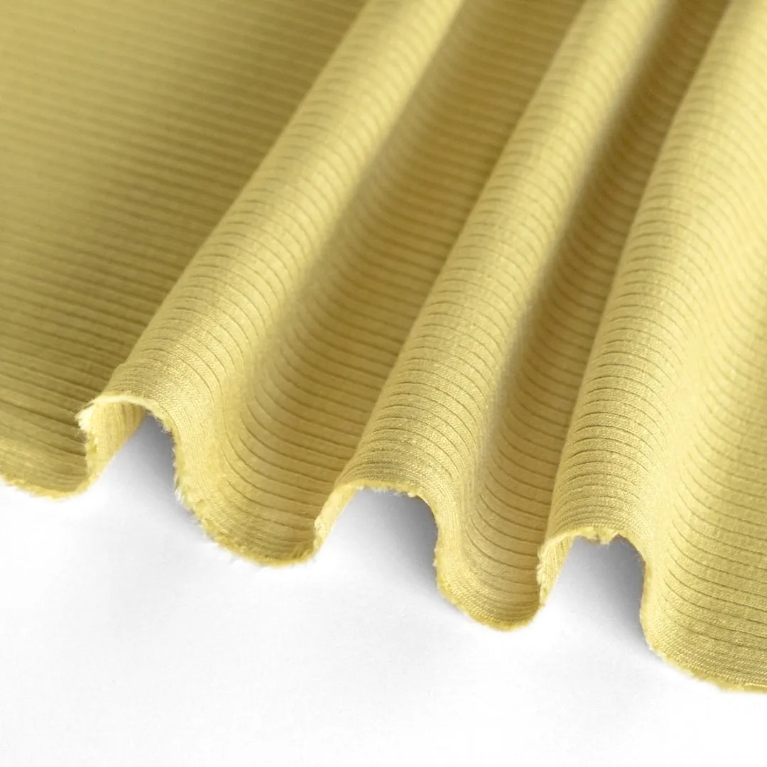 Soft Touch Viscose Rib Knit - Lemongrass