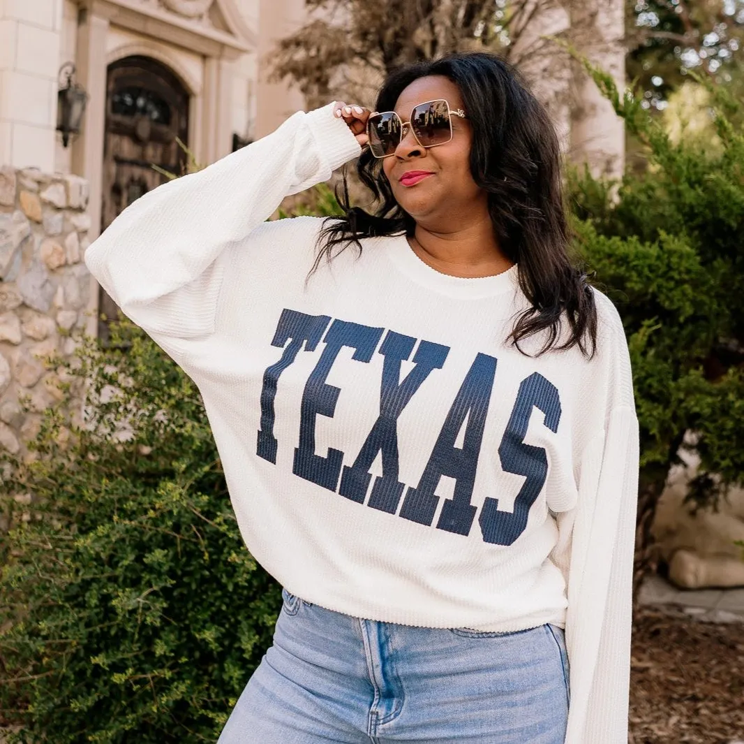 Texas Comfy Corded Graphic Sweatshirt