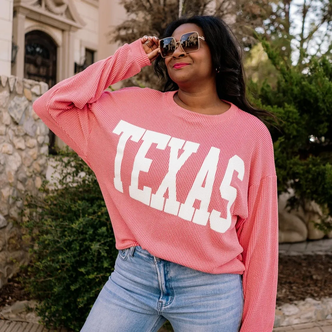 Texas Comfy Corded Graphic Sweatshirt