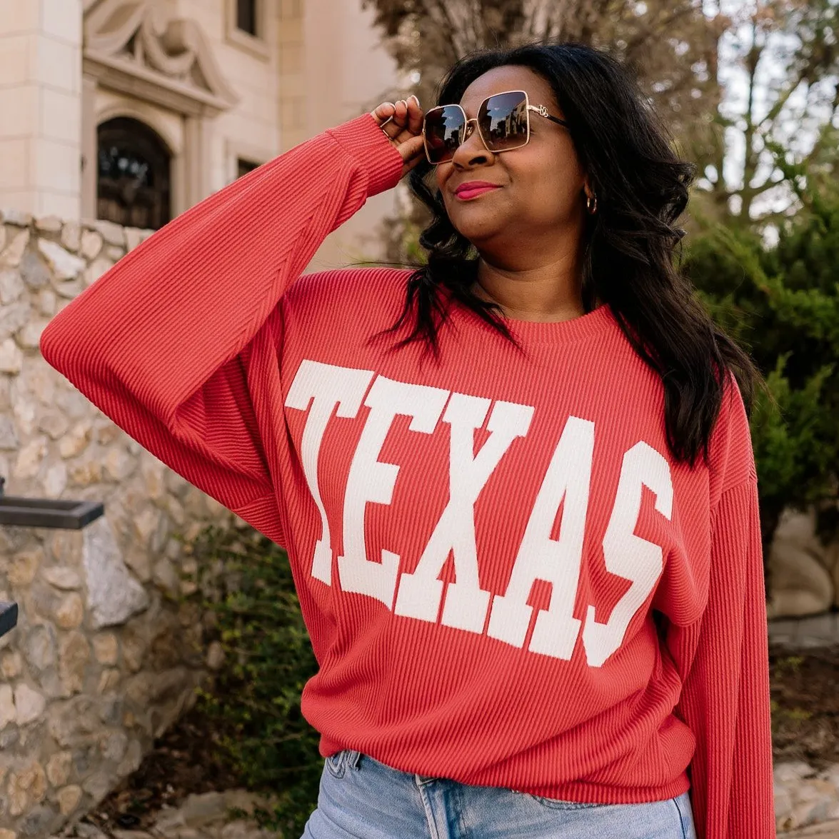 Texas Comfy Corded Graphic Sweatshirt