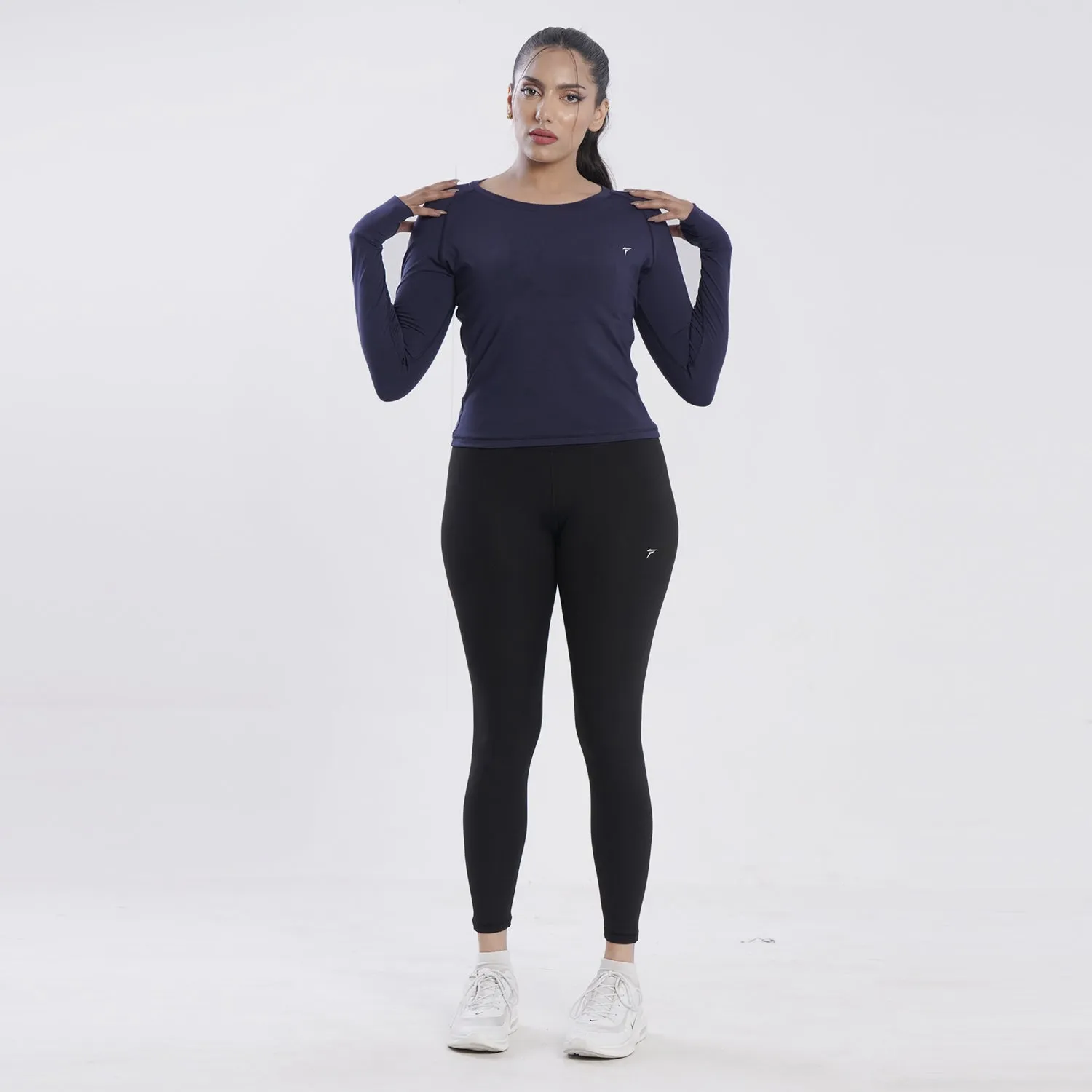 Tf-Premium Navy Women Full Sleeve Performance Tee