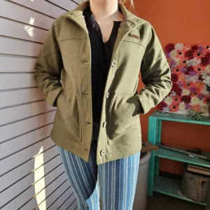 Women's Cinch Olive Wooly Coat